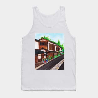 Watercolor - Japanese street Tank Top